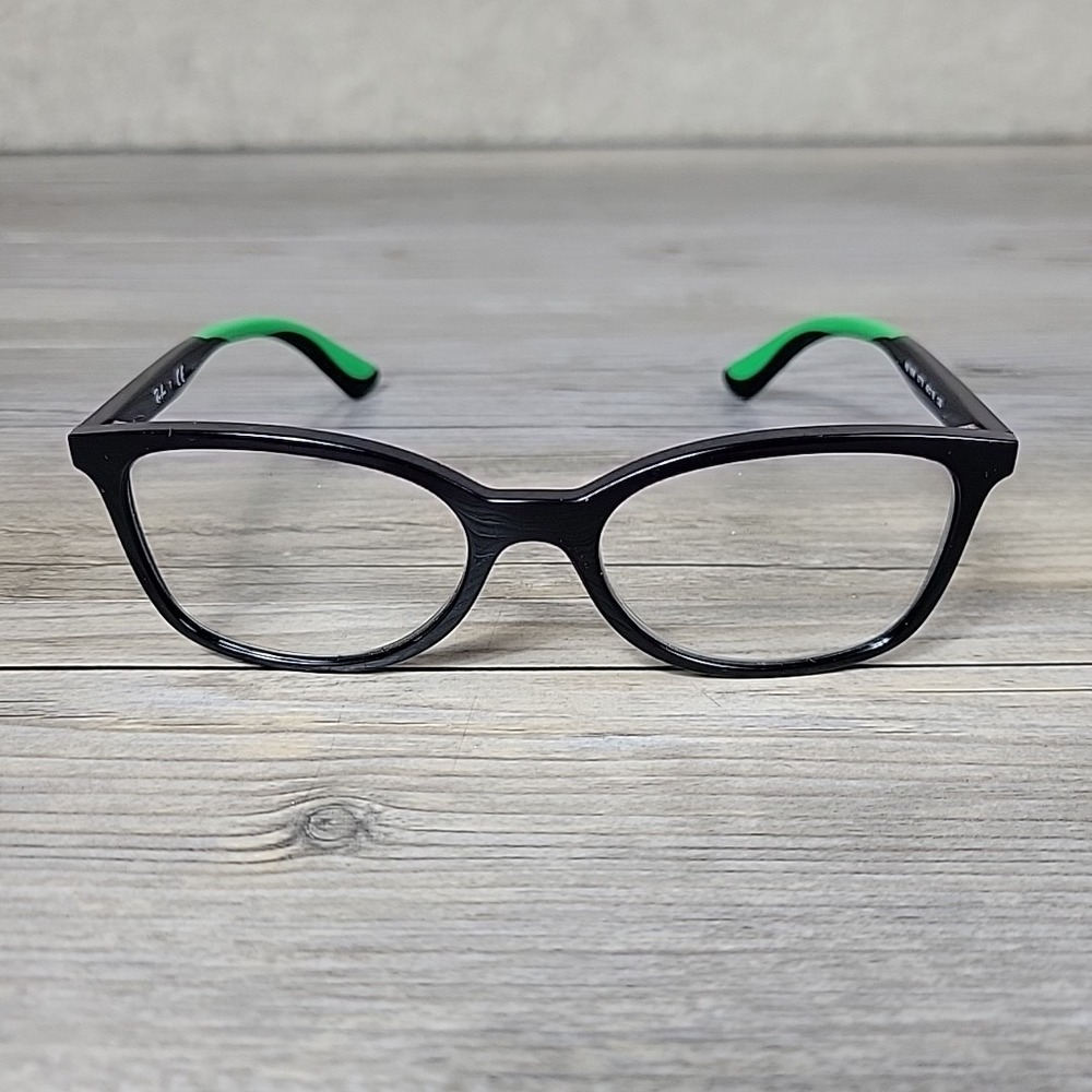 Ray-Ban RB1586 3773 Kids Eyeglasses Black Green Frames Only 49-16-130 Full Rim‎